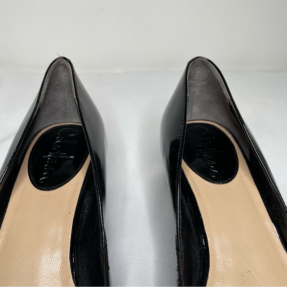Cole Haan Women's Darleen Black Leather Open Toe Heels Size 6.5 AA (Narrow) - Picture 3 of 13